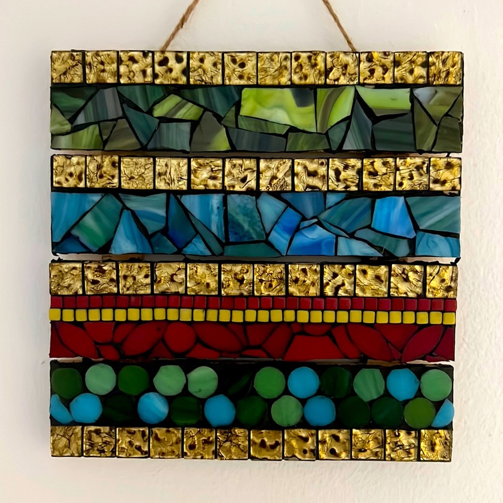 Mosaic wall hanging.